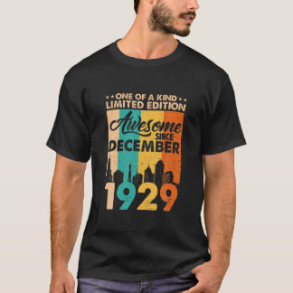 1929素晴らし年12月以来ヴィンテージ92番目の誕生日 Tシャツ