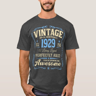 1929 93年93誕生日ティー生まれヴィンテージ伝説 Tシャツ