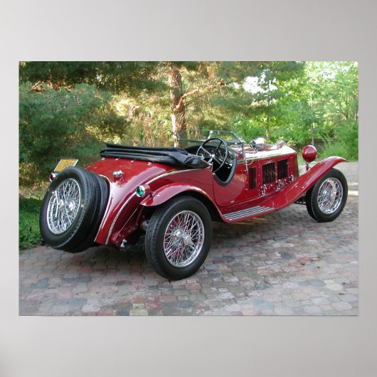 1929 Alfa Romeo 1750ロードスター ポスター (正面)