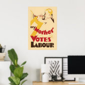 1929 British Labour Election Poster My Mother ポスター (ホームオフィス)