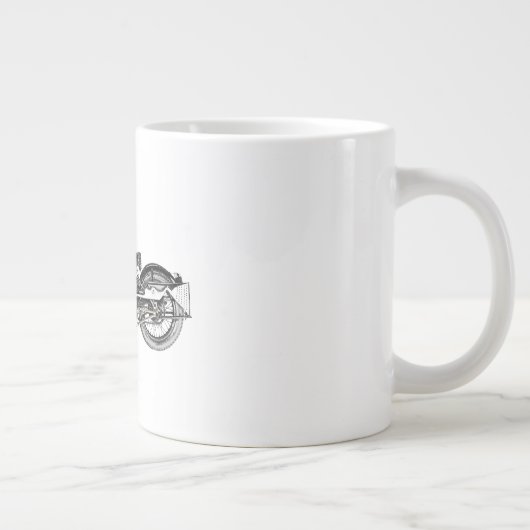 1929 Brough Superiorバイク ジャンボコーヒーマグカップ (右)