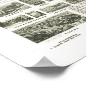 1929 Westfield, NJ Birds Eye View Panoramic Map ポスター (角)