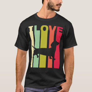 192 ダックスフント大好き ディストressedヴィンテージ風 ドッグ・ラバー tシャツ