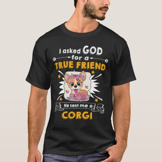 192 彼が私にコーギー犬を送ってくれた Tシャツ (正面)