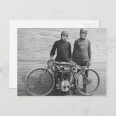 1930のオートバイレーサーポストカード ポストカード (正面/裏面)
