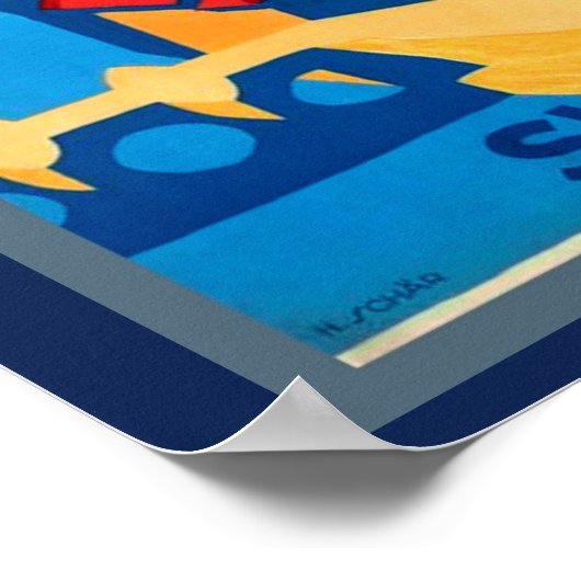 1930のベルネスイス旅行ポスター美しい！ ポスター (角)