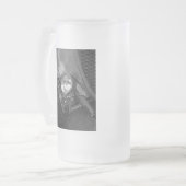 1930のロードスターグレースケール フロストグラスビールジョッキ (正面左)