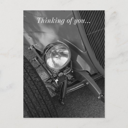 1930のロードスターグレースケール ポストカード (正面)