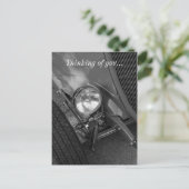 1930のロードスターグレースケール ポストカード (スタンド正面)