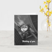 1930のロードスター考えグレースケールYouカード カード (黄色い花)