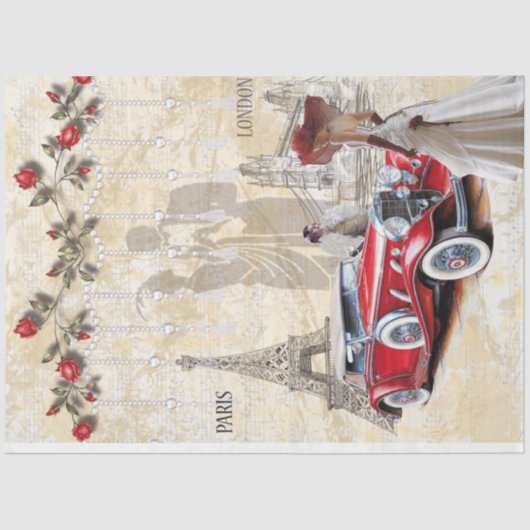 1930のヴィンテージカードシリーズデザイン5 薄葉紙 (正面)