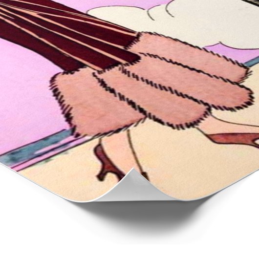 1930アールデコポイショアレディースファッション ポスター (角)