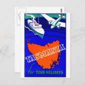 1930タスマニア旅行ポスター ポストカード (正面/裏面)