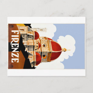 1930フィレンツェItaly Duomo旅行ポスター ポストカード
