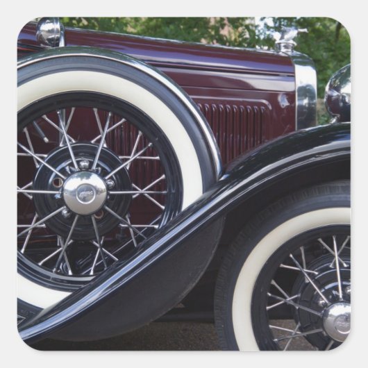 1930フォードAクラシック自動車 スクエアシール (正面)