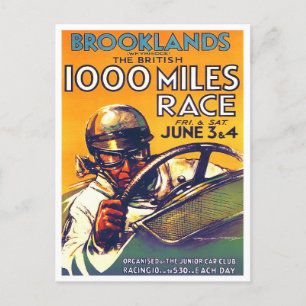 1930ブルックランズ1000マイルレースヴィンテージ ポストカード