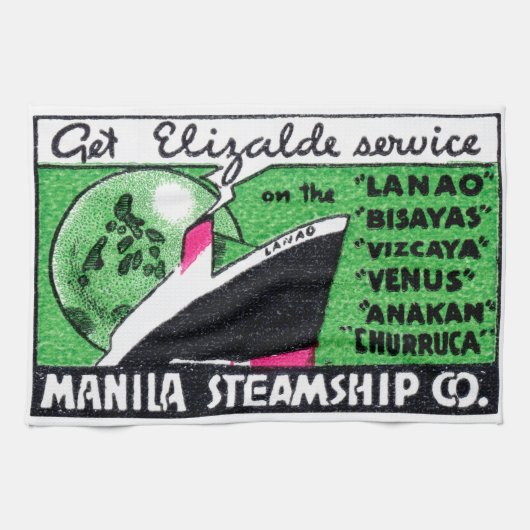 1930マニラ汽船 キッチンタオル (横)