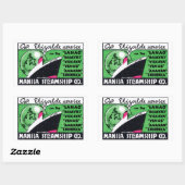 1930マニラ汽船 長方形シール (シート)