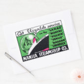 1930マニラ汽船 長方形シール (封筒)