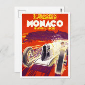 1930モナコグランプリヴィンテージレースはがき ポストカード (正面/裏面)