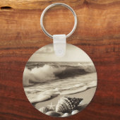 1930ヴィンテージカーカップル白黒紙ナプキンス キーホルダー (裏面)