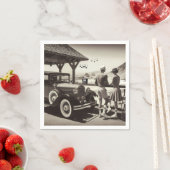 1930ヴィンテージカーシーン紙ナプキンス スタンダードカクテルナプキン (インサイチュ)