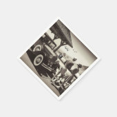 1930ヴィンテージカーシーン紙ナプキンス スタンダードカクテルナプキン (角)