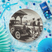 1930ヴィンテージカーシーン紙ナプキンス ペーパープレート (パーティー)