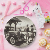 1930ヴィンテージカーシーン紙ナプキンス ペーパープレート (パーティー)