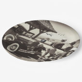 1930ヴィンテージカーシーン紙ナプキンス ペーパープレート (アングル)
