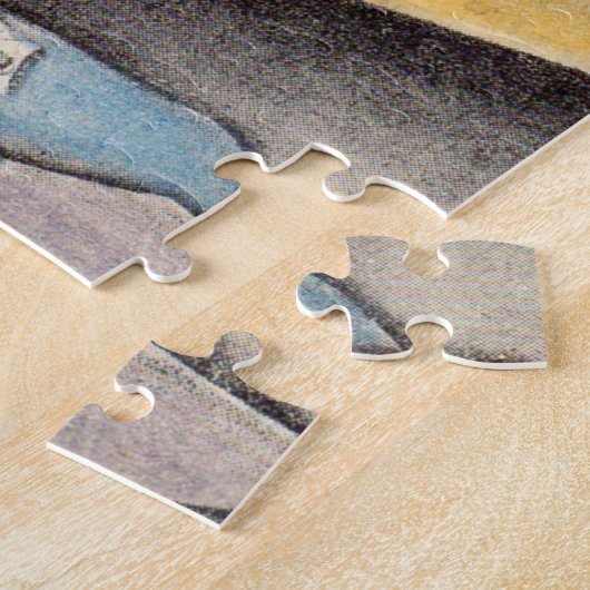 1930年おしゃれなクロシェ帽をかぶった女性 ジグソーパズル (側面)