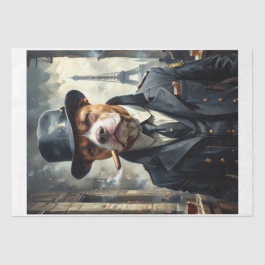 1930年にパリの刑事として知られるカモメの犬 薄葉紙 (正面)