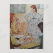 1930年のチーズのおやつを持った女性たち ポストカード (正面)