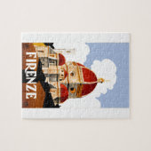 1930年のフィレンツェイタリアの大教会堂旅行ポスター ジグソーパズル (横)