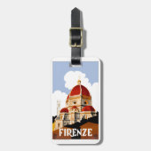 1930年のフィレンツェイタリアの大教会堂旅行ポスター ラゲッジタグ (正面縦)