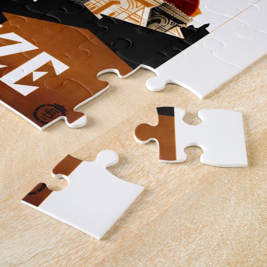 1930年のフィレンツェイタリア旅行ポスター ジグソーパズル (側面)