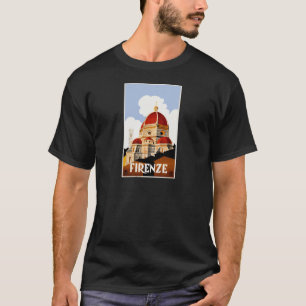 1930年のフィレンツェイタリア旅行ポスター Tシャツ