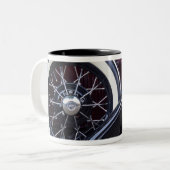 1930年のフォードクラシックな車 ツートーンマグカップ (正面左)