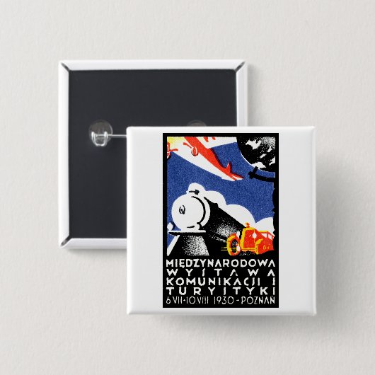 1930年のポズナンの博覧会ポスター 缶バッジ (正面&裏面)