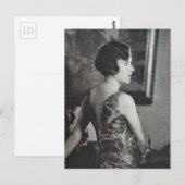 1930年の美しい女性の白黒ポストカード ポストカード (正面/裏面)