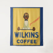 1930年のWilkinsのコーヒー広告のプリント頃 タペストリー (正面)