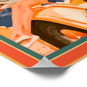 1930年アールデコビーチプリントbyジュップ・ヴィエルツ ポスター (角)