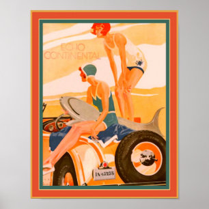 1930年アールデコビーチプリントbyジュップ・ヴィエルツ ポスター