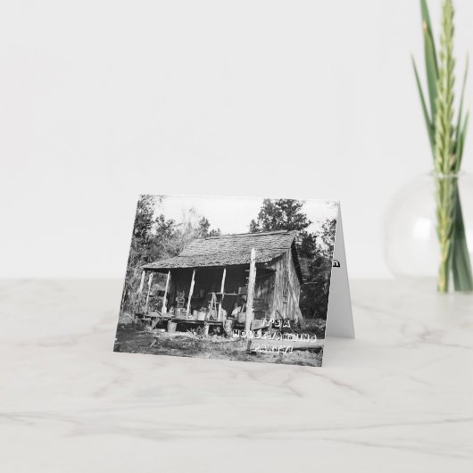 1930年キャビン難破船ヒルビリーシャック引っ越し祝いパーティー 招待状 (正面)