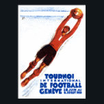 1930年サッカー大会 ポスター<br><div class="desc">1930年にスイスのジュネーブで国際的サッカーのトーナメントを宣伝するヴィンテージのポスター。</div>