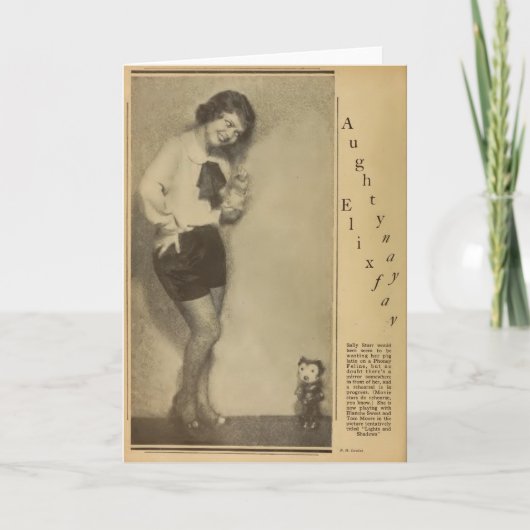 1930年スターレット・グリーティング・カードを持つフェリックス・ザ・キャット カード (正面)