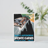 1930年モンテカルロ・ラリー・ヴィンテージ・レーシング・はがき ポストカード (スタンド正面)