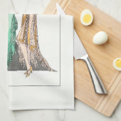 1930年ヴィンテージガウン夕べ キッチンタオル (四つ折り)