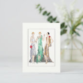 1930年ヴィンテージガウン夕べ ポストカード (スタンド正面)