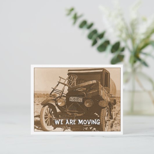 1930年代おもしろいヒルビリー・トラックの移動発表 ポストカード (スタンド正面)